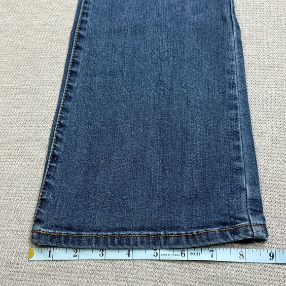 A&I Womens Blue Denim Jeans Slim Boot Mid Rise Medium Wash Stretch Size 12 - Picture 10 of 11